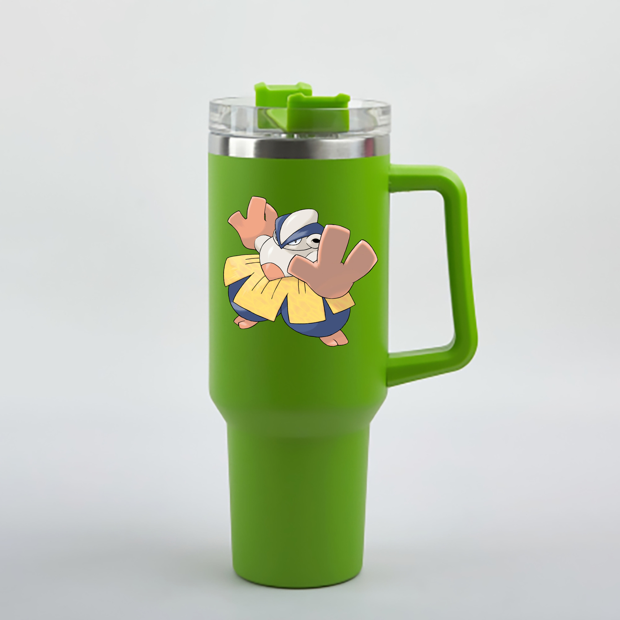 （画像用） ポケットモンスター Pokémon 1200mL車用タンブラー - クリスタルステッカー（プラスチックストロー付き）